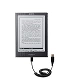 Coiled USB Cable for the Sony PRS-700BC Digital Reader with Power Hot Sync and Charge capabilities - uses Gomadic TipExchange Technology