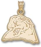 Pittsburgh Panthers Solid 10K Gold Panther Head 1/2'' Pendant