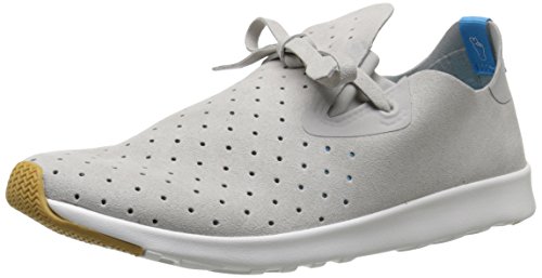 Native Unisex Apollo Moc Fashion Sneaker, Pigeon Grey/Shell White/Natural Rubber, 7 Women's / 5 Men's