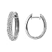 14k White or Yellow Gold Oval Pave Diamond Hoop Earrings (1/2 cttw, H-I Color, I1-I2 Clarity)