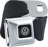 VW - Volkswagen Seatbelt Belt - Black Strap