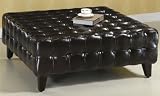 40 Tufted Leather Square Coffee Table
