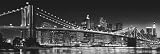 New York - Brooklyn Bridge S/W Midi-Poster (91 x 30cm)