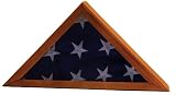 Solid Cherry flag Display Case / Box - 3x5 Flag, Light Stain-- for a Folded Flag That Measures Around 14 Along the Bottom Edge