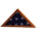 Solid Cherry flag Display Case / Box - 3x5 Flag, Light Stain-- for a Folded Flag That Measures Around 14" Along the Bottom Edge ~ Aaron Reinhart and...