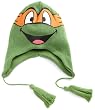 Bioworld Unisex-Child 8-20 Tmnt Michael Angelo Big Face Laplander Cap