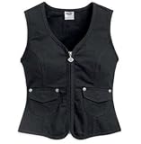 IMAGE OF Harley-Davidson® Women's Embellished Denim Vest. Rhinestone Embellishments. 99142-12VW