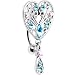 Aqua Gem Top Mount Roaring 20s Heart Belly Ring