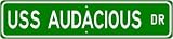 USS AUDACIOUS AGOS 11 Street Sign - Navy Gift Ship Sail