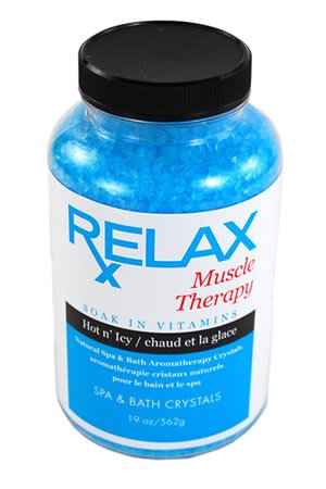 Muscle Therapy Bath Salts -19 Oz- Therapeutic Natural Vitamin Crystals for Soaking Aches, Pains, Swelling & Stress Relief for 