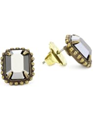 Sorrelli "Simply Divine" Crystal Scalloped Stud Goldtone Earrings