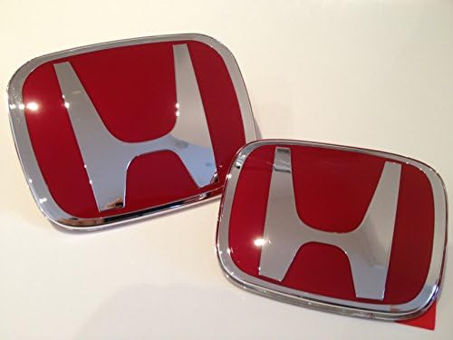 HONDA 12-13 CIVIC COUPE SI EX DX LX JDM RED FRONT REAR EMBLEM BADGE
