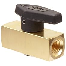 Parker 2F-PR4-VT-B Brass Plug Valve, 1/8" NPT Female