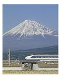 Bullet Train, Mount Fuji, Japan Photographic Poster Print, 24x32