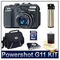 Canon PowerShot G11 10MP Digital Camera with 5x Wide Angle Optical Stabilized Zoom and 2.8-inch articulating LCD by Canon , EXECUTIVE KIT
