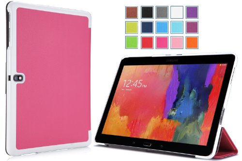 Moko Samsung Galaxy Tab PRO 10.1 Case - Ultra Slim Lightweight Smart-shell Stand Cover Case for Galaxy TabPRO 10.1 Android Tablet, PINK (WILL NOT Fit Samsung Galaxy Tab 4 10.1)