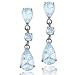 14k White Gold Aquamarine Dangle Earrings