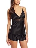 Seven Til Midnight Women's Enchanting 2 Piece Cami Set, Black, Medium