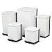 Detecto P-32 White Step-On Can, 32 qt Capacity