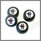 Mustang Logo Black License Plate Screw Covers