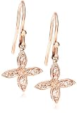 14k Rose Gold Diamond Flower Earrings (.17 cttw, J Color, I2 Clarity)