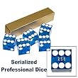 19mm A Grade Serialized Set of Casino Dice-Blue - Casino Supplies > Craps Supplies
