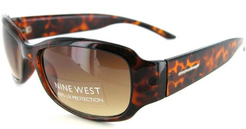 Women Nine West Tortoise Frame Sunglasses Brown Lenses