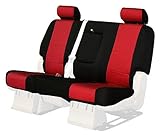 IMAGE OF Coverking Custom-Fit Rear Bench Seat Cover - Neosupreme Fabric, Red