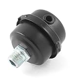 uxcell　コンプレッサーマフラー　16mmネジの直径 　エアーコンプレッサー　ブラック　金属素材