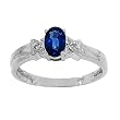 14K White Gold Sapphire and Diamond Ring