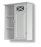 Bathroom Furniture Dawson Wall Cabinet With One Door & Shelves 6827 White Finish