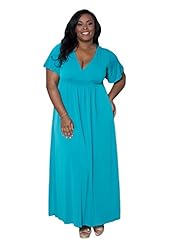 V-neck Polyester/Spandex Short Sleeves Ankle Length Empire   Waistline Banding Maxi Dress 