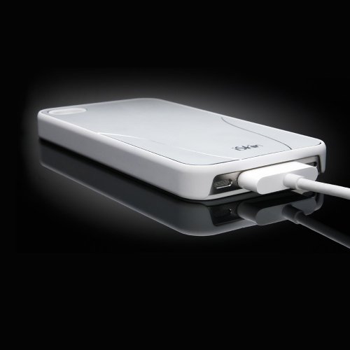 iSkin ARIPH4-WH3 Aura Hybrid Case for iPhone 4 & 4S  - 1 Pack - Retail Packaging - White