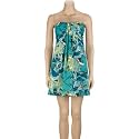 FULL TILT Floral Tube Dress - Teal Green