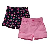 Infant Toddler Girls' Circo® Berry Print/Pink 2 pk Canvas Bermuda Shorts