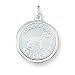 Sterling Silver Labrador Retrieve Disc Charm with 20 inch Sterling Silver Chain