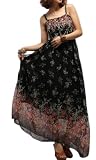 Black Maxi Dress, Floral Print