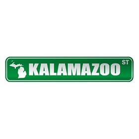 " KALAMAZOO ST " STREET SIGN USA CITY MICHIGAN