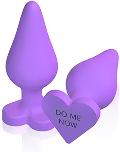 Heart Shape Bottom Plugs (Purple)