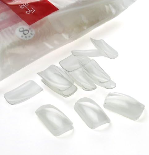 500Pcs Transparent Clear Half False Nail Tips UV Gel Acrylic Manicure