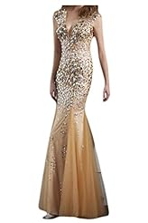 Sexy Open-Back  Satin Sheath Mermaid Evening Dress  With Rhinestones