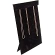 18 Hook Black Velvet Chain Board Hanging Necklace Slatwall Display