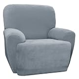 Maytex Collin Stretch 4-Piece Slipcover Recliner, Blue