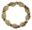 Resin Skull Stretchy Bracelet - Light Brown - 15x25mm Skulls