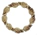 Resin Skull Stretchy Bracelet - Light Brown - 15x25mm Skulls