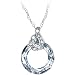 Handcrafted Crystal Ring Pendant Necklace MADE WITH SWAROVSKI ELEMENTS