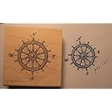 Nautical compas rubber stamp P23