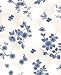 Fabriquilt Porcelain Blue Peony and Cherry Blooms by the Half Yard