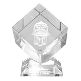 Alef Judaica CR404 Crystal With Hamsa Image