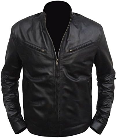Leatherfashion Men's Fast And Furious 6 Dominic Toretto Leather Jacket X-Small Black